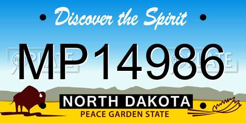 MP14986 North Dakota License Plate