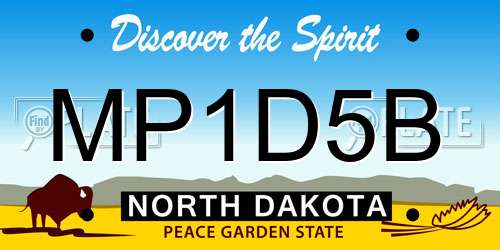 MP1D5B North Dakota License Plate