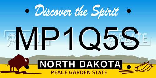 MP1Q5S North Dakota License Plate
