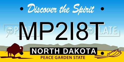 MP2I8T North Dakota License Plate