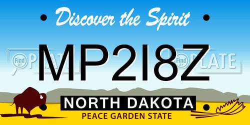 MP2I8Z North Dakota License Plate