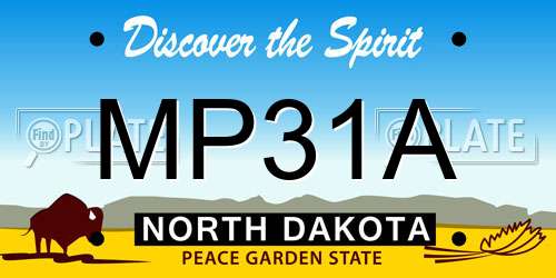 MP31A North Dakota License Plate