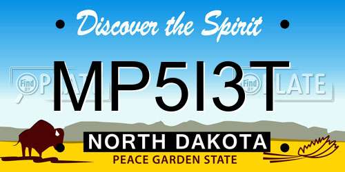 MP5I3T North Dakota License Plate