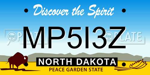 MP5I3Z North Dakota License Plate
