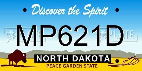 MP621D North Dakota License Plate