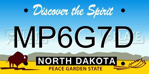 MP6G7D North Dakota License Plate