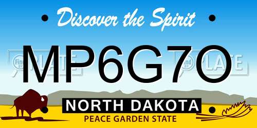 MP6G7O North Dakota License Plate