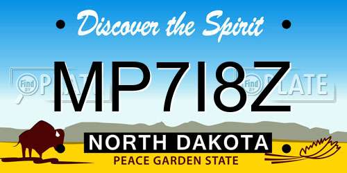 MP7I8Z North Dakota License Plate