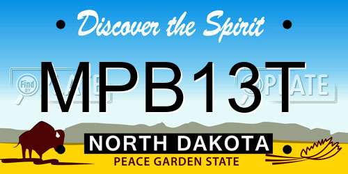 MPB13T North Dakota License Plate