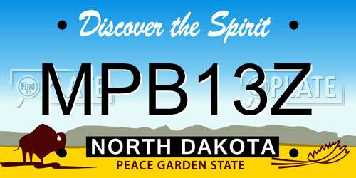 MPB13Z North Dakota License Plate