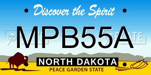 MPB55A North Dakota License Plate