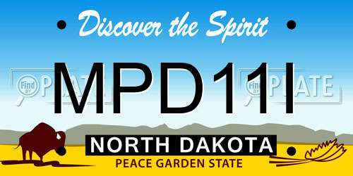 MPD11I North Dakota License Plate