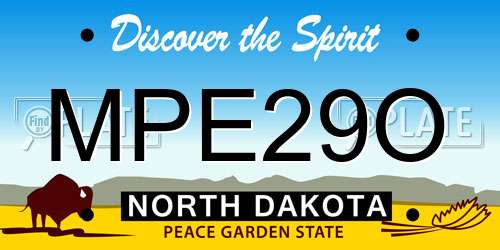 MPE29O North Dakota License Plate
