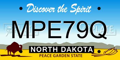 MPE79Q North Dakota License Plate