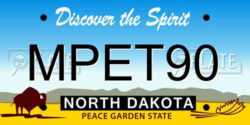 MPET90 North Dakota License Plate