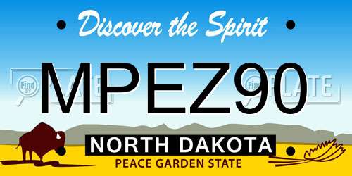 MPEZ90 North Dakota License Plate