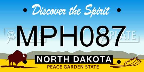 MPH087 North Dakota License Plate