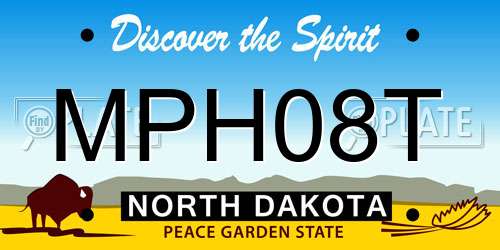 MPH08T North Dakota License Plate