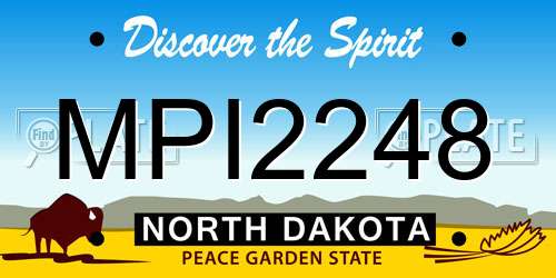 MPI2248 North Dakota License Plate