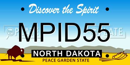 MPID55 North Dakota License Plate