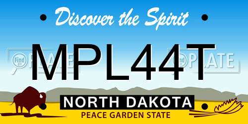 MPL44T North Dakota License Plate