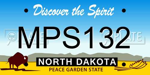 MPS132 North Dakota License Plate