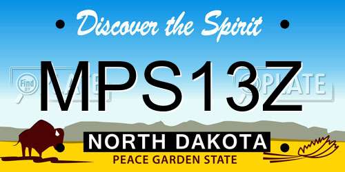 MPS13Z North Dakota License Plate
