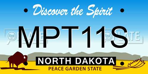 MPT11S North Dakota License Plate