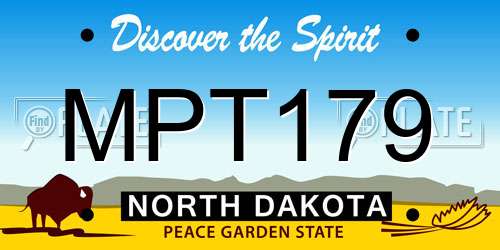 MPT179 North Dakota License Plate