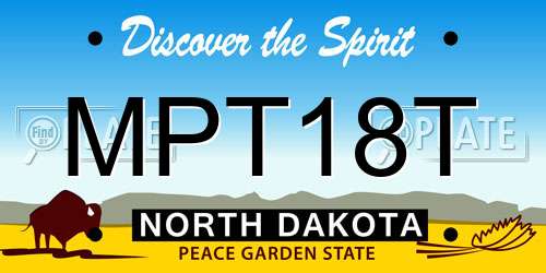 MPT18T North Dakota License Plate
