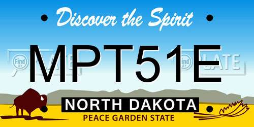 MPT51E North Dakota License Plate