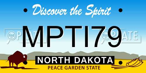MPTI79 North Dakota License Plate