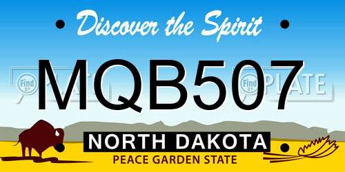 MQB507 North Dakota License Plate