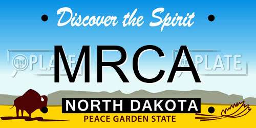 MRCA North Dakota License Plate