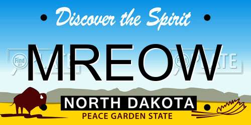 MREOW North Dakota License Plate