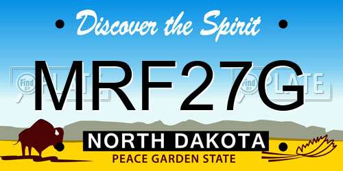 MRF27G North Dakota License Plate