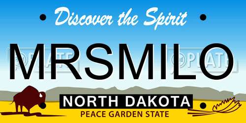 MRSMILO North Dakota License Plate