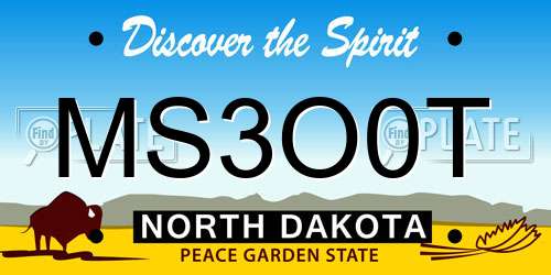 MS3O0T North Dakota License Plate