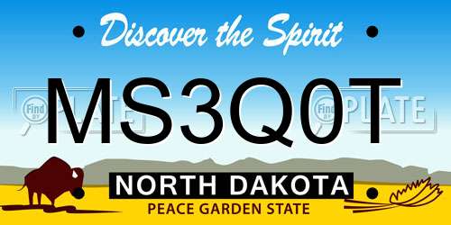 MS3Q0T North Dakota License Plate