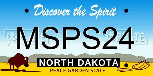 MSPS24 North Dakota License Plate