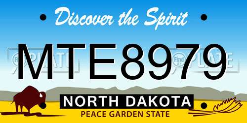 MTE8979 North Dakota License Plate