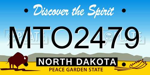 MTO2479 North Dakota License Plate