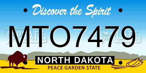 MTO7479 North Dakota License Plate