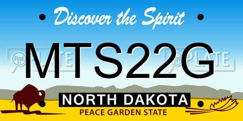 MTS22G North Dakota License Plate