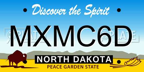 MXMC6D North Dakota License Plate