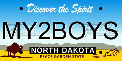 MY2BOYS North Dakota License Plate
