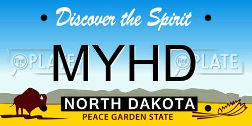 MYHD North Dakota License Plate