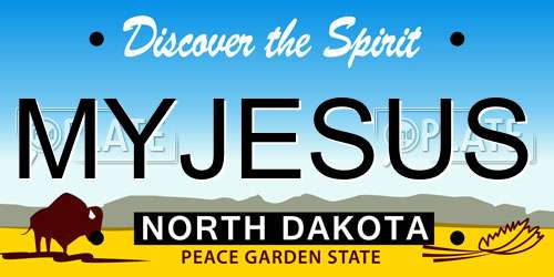 MYJESUS North Dakota License Plate