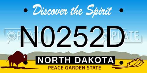 N0252D North Dakota License Plate
