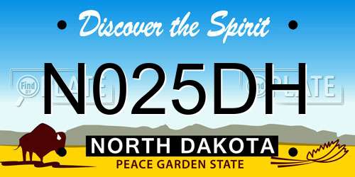 N025DH North Dakota License Plate